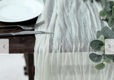 Ivory table runners